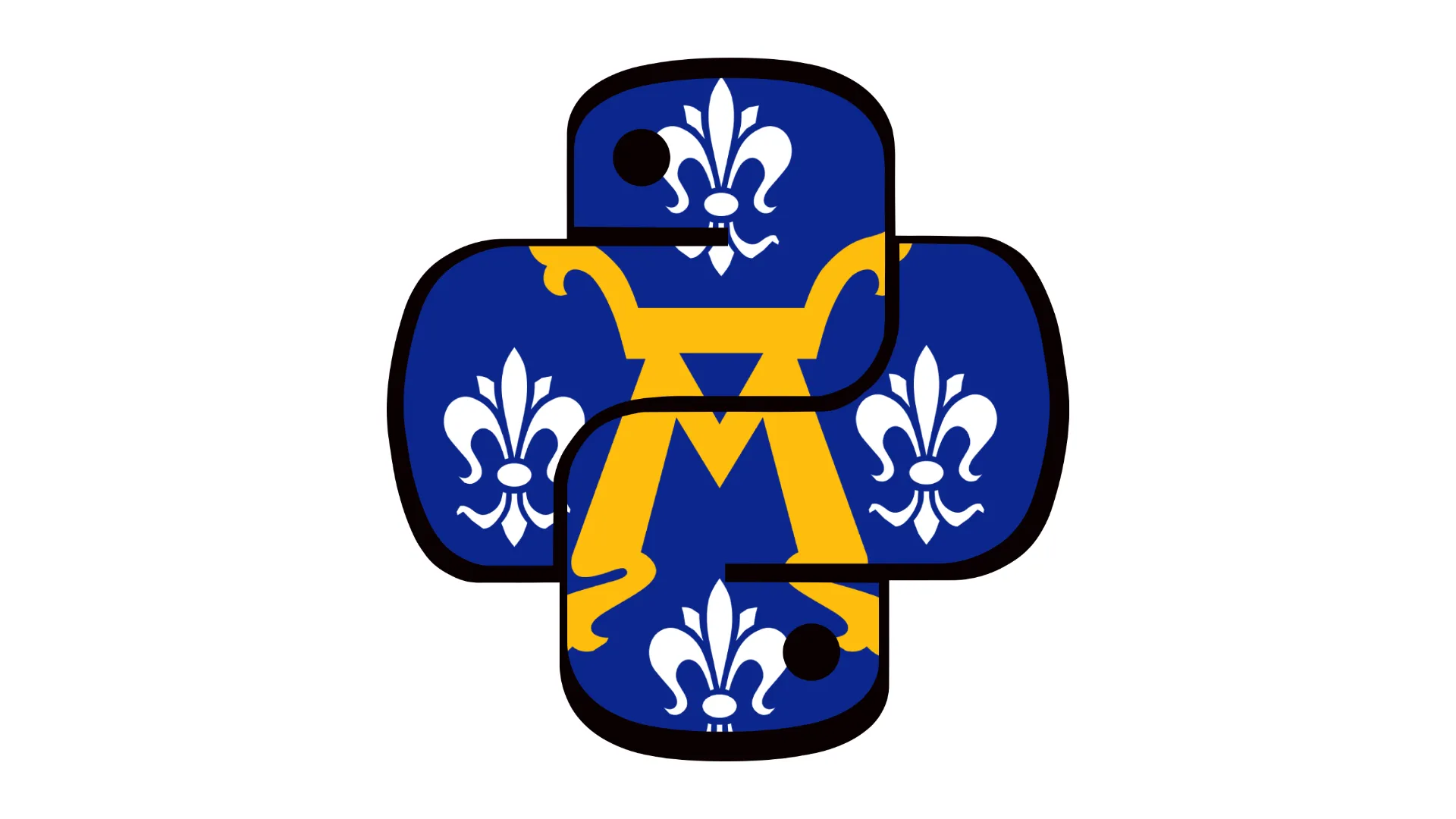 Python logo overlayed with Turku's coat-of-arms