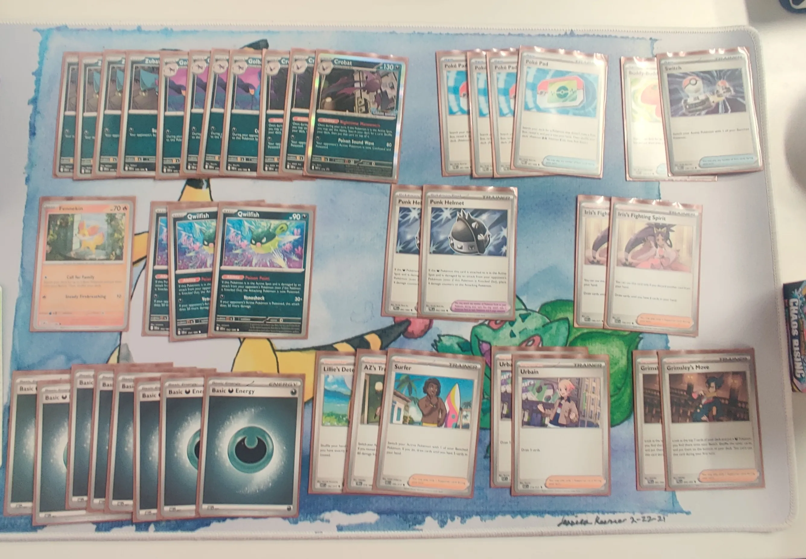 My prerelease deck. Decklist in text format below.