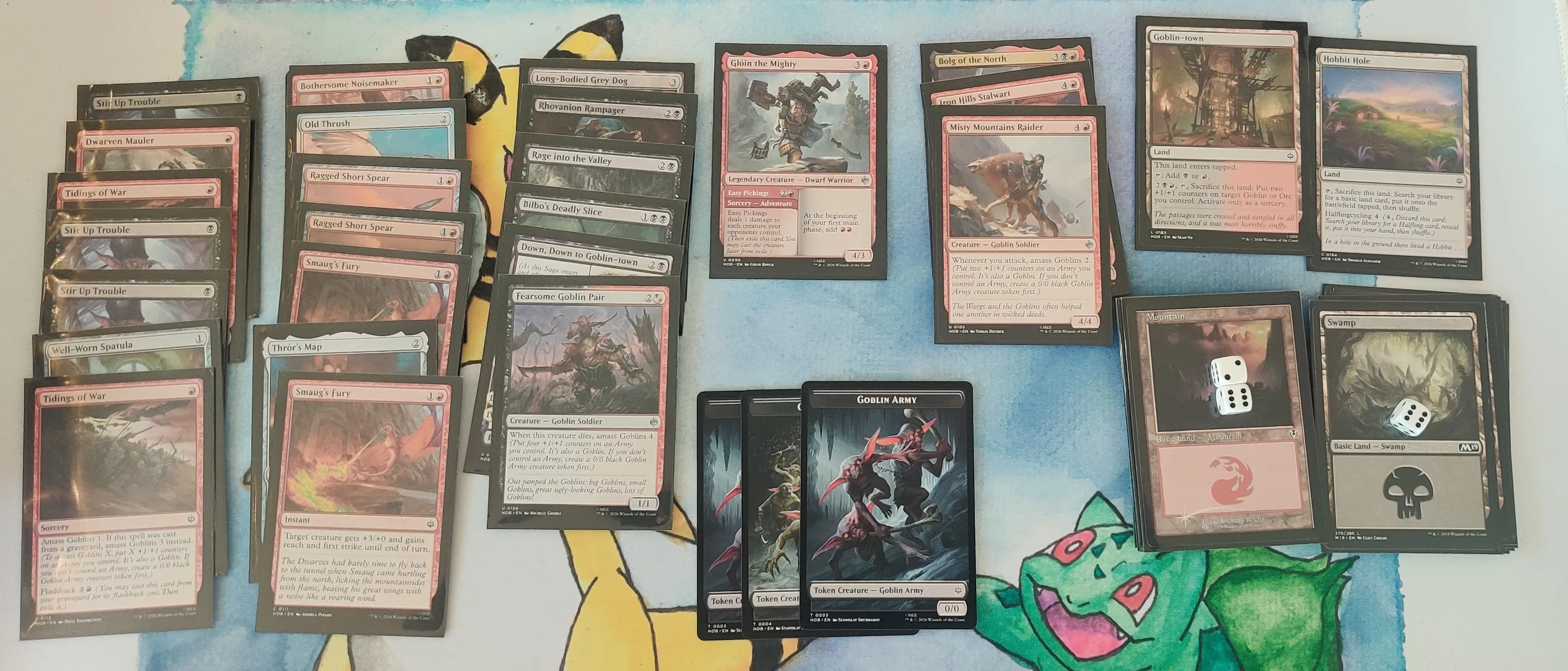 A 40 card, red and black Magic the Gathering Hobbit draft deck. Decklist below in text form.