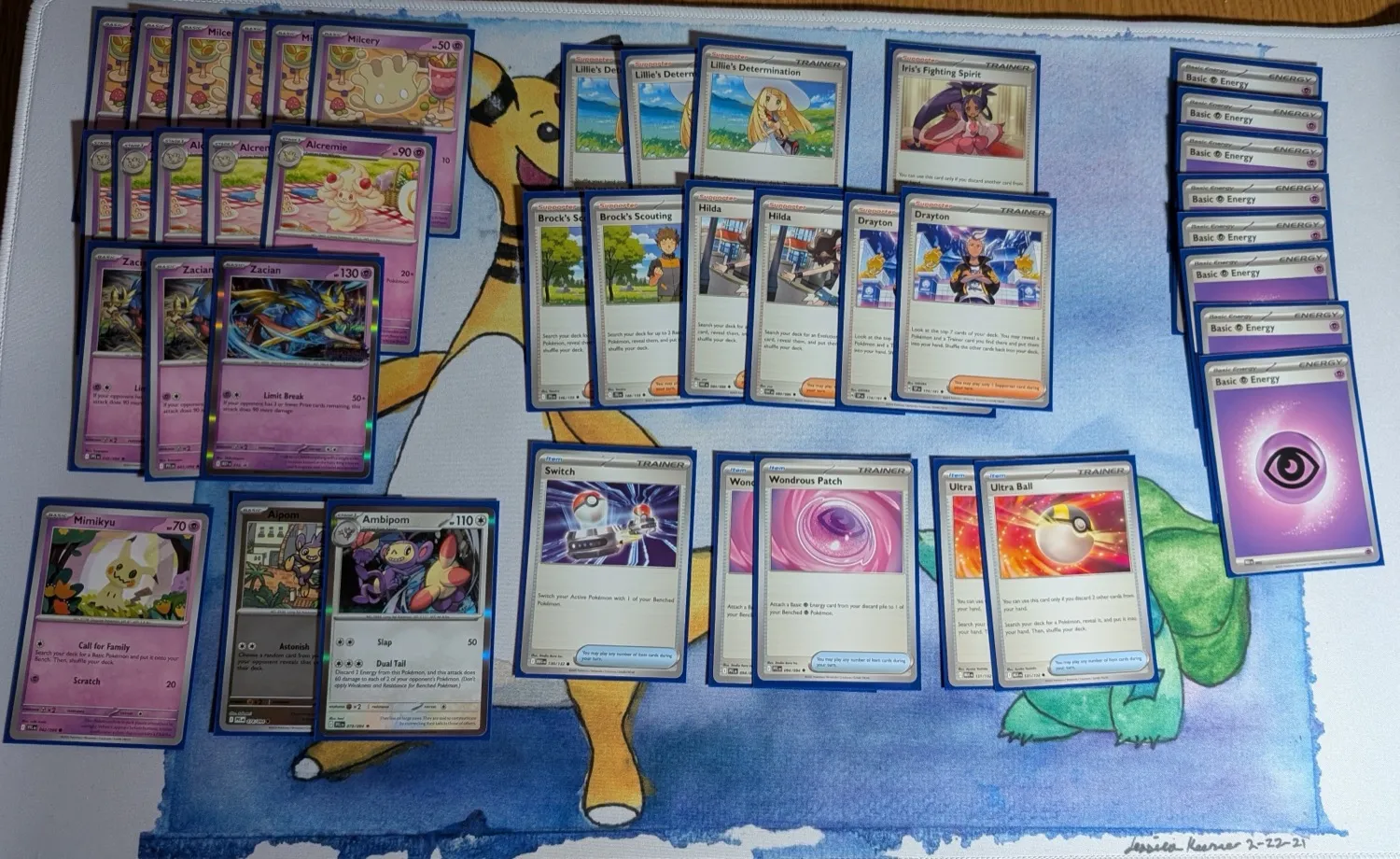 A Pokemon TCG deck, list below